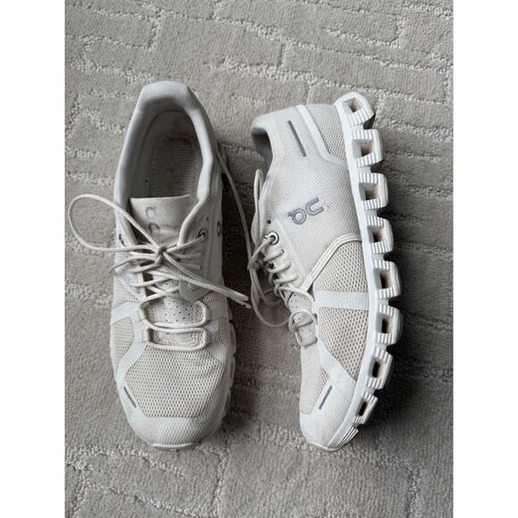 OC On Cloud 5 Running Shoes All White Mesh CloudTec Swiss Tech - Picture 1 of 12